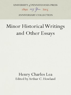 cover image of Minor Historical Writings and Other Essays